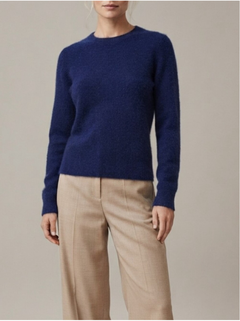 100% Cashmere Sweater Royal Blue Lord And Taylor Sz M Soft Cozy Business Casual